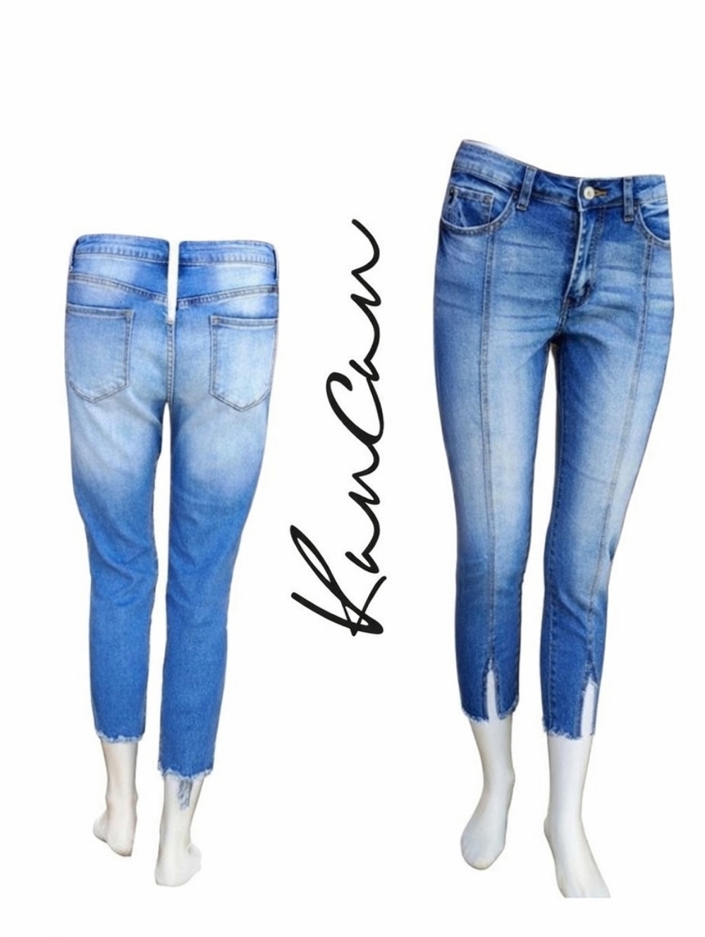 KanCan Ombre‎ Tone cropped jeans 28